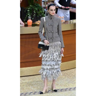 Chanel Runway feather skirt