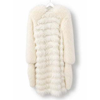 Yves Saint Laurent by Tom Ford 2003 White Fur Runway Coat