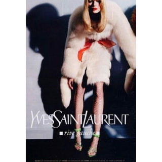 Yves Saint Laurent by Tom Ford 2003 White Fur Runway Coat