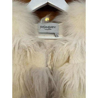 Yves Saint Laurent by Tom Ford 2003 White Fur Runway Coat
