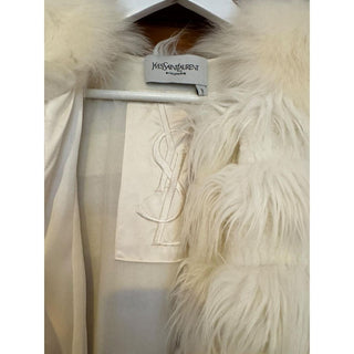 Yves Saint Laurent by Tom Ford 2003 White Fur Runway Coat